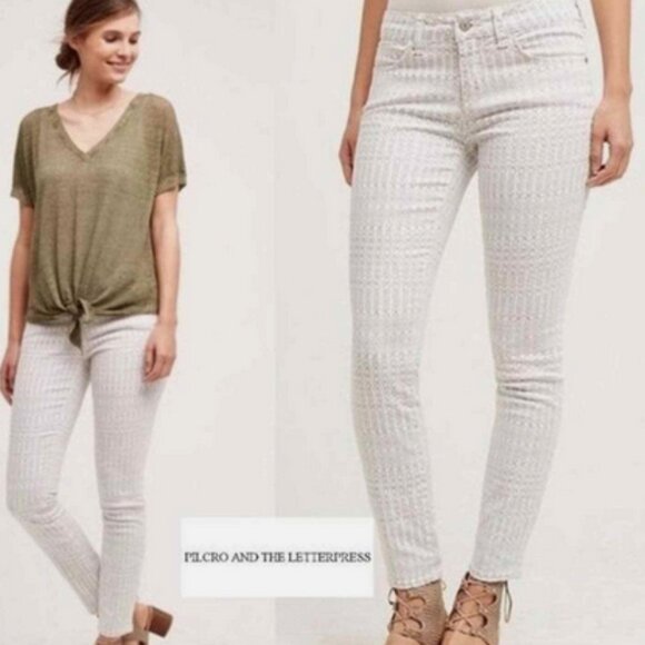NEW (NWOT) Anthropologie Pilcro and the Letterpress Morocco Stet Jeans sz 30 - Picture 1 of 16